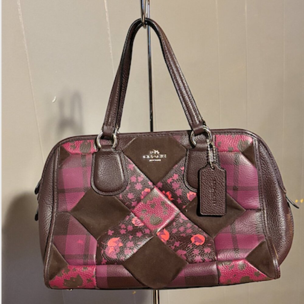 Coach Nolita Satchel in Patchwork Burgundy Leather